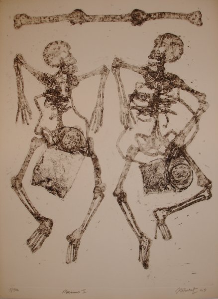 Musiciens I - estampe sur papier © Clément